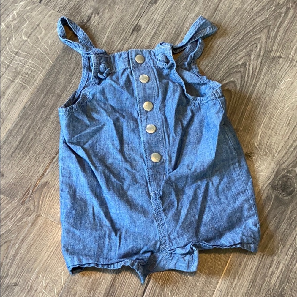 Cotton denim romper